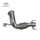 stainless steel exhaust downpipe for 2014+ MINI COOPER S MK3 F56 2.0T catless