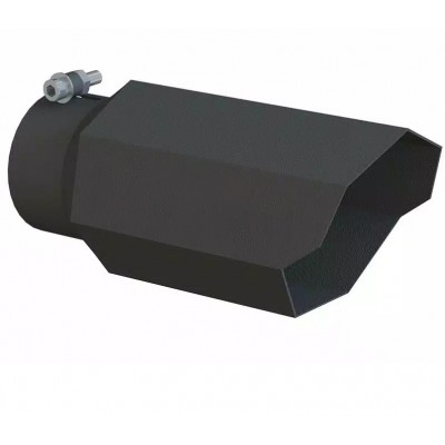 stainless black coated exhaust diesel Hexagon Exhaust Tip