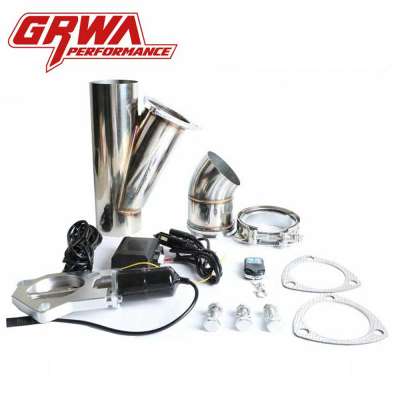 Verified supplier GRWA stainless steel 304 type Y pipe electric exhaust cutout valve